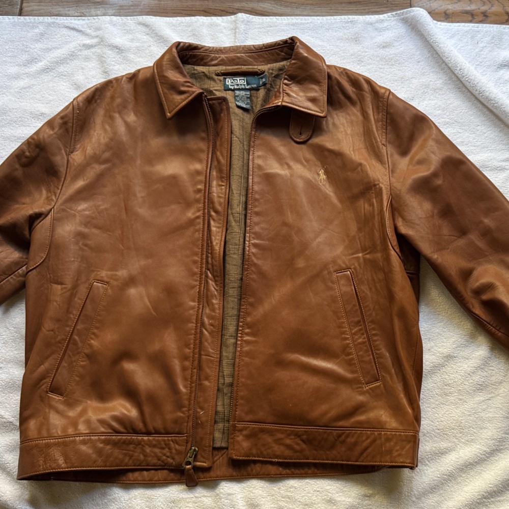 Polo Ralph Lauren Men's Brown Leather Jacket